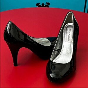 Steve Madden Patent Leather Black Career Pumps